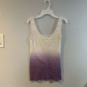 New York & Company White and Purple Ombre Tank Top size XS Y2K
